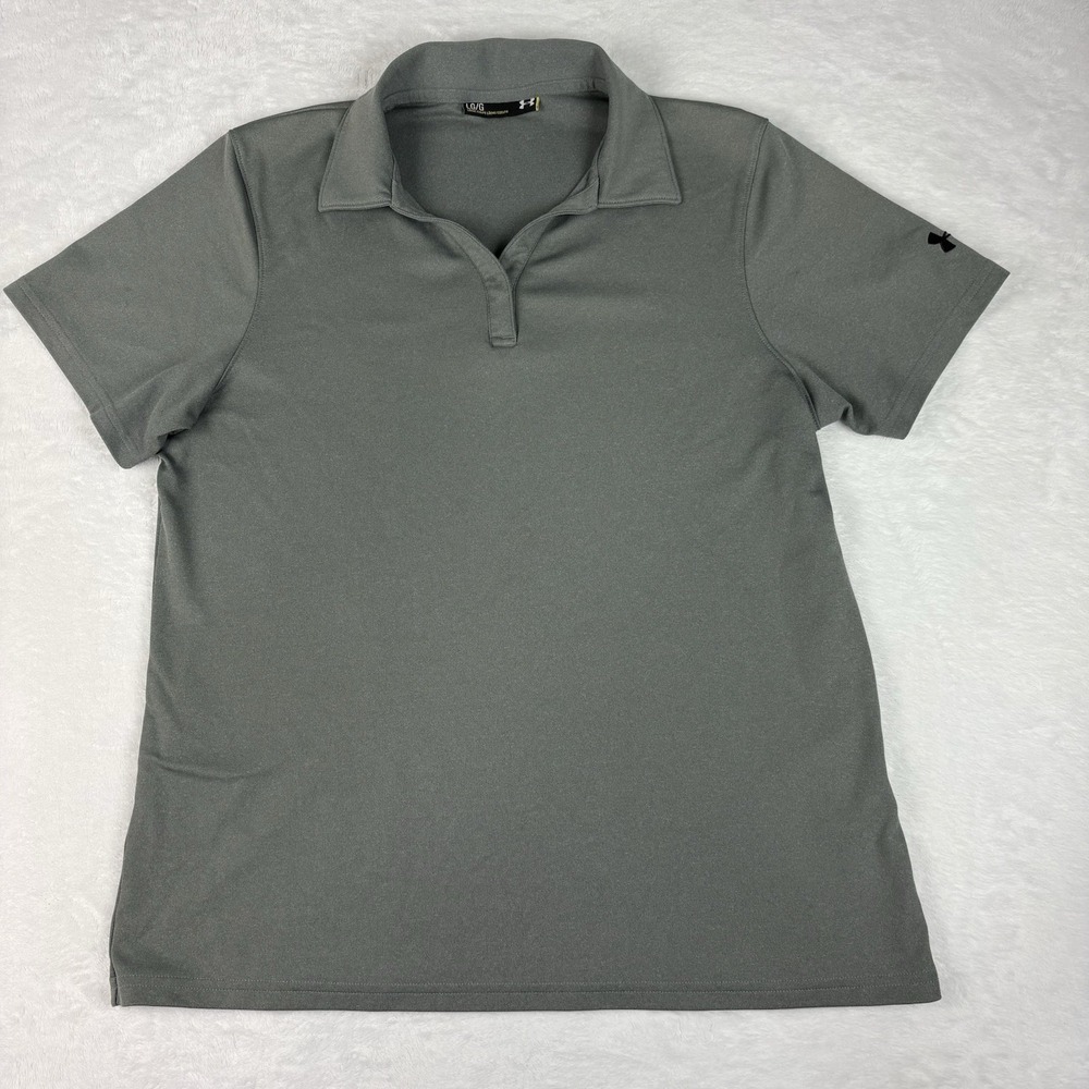 Under Armour Women's Tech Polo Shirt Large Loose Fit Athletic‎